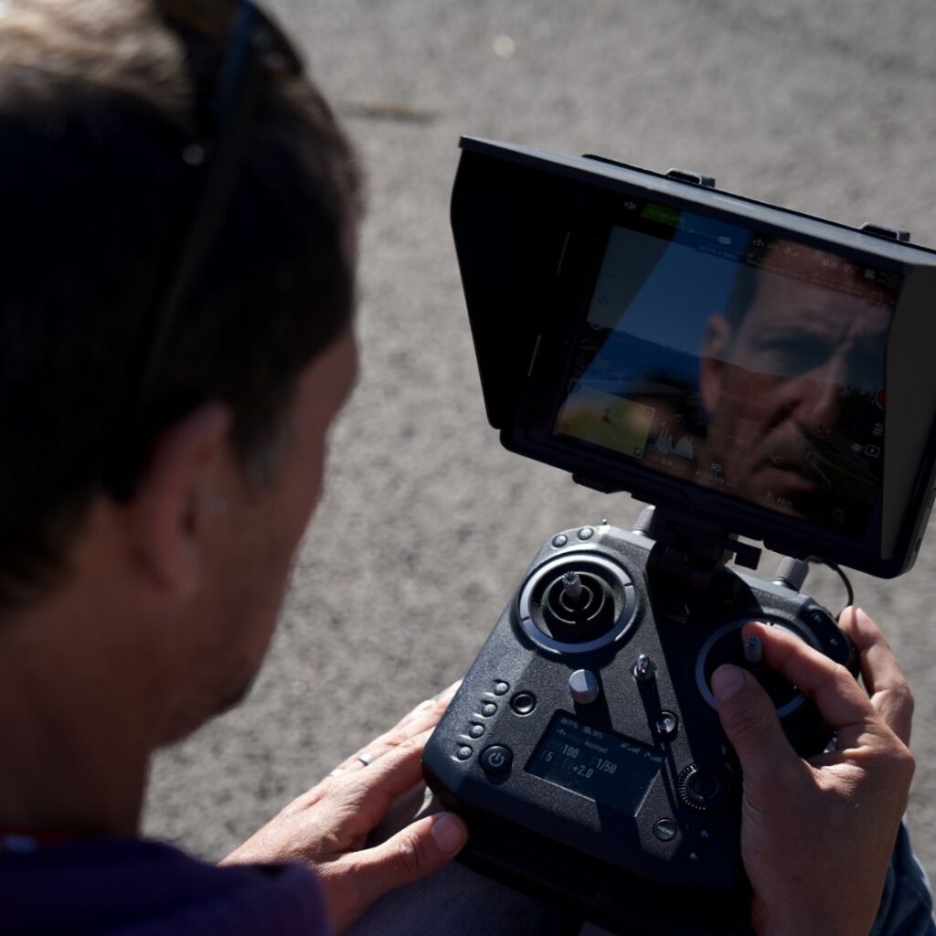 tournage au drone à pau grain bland